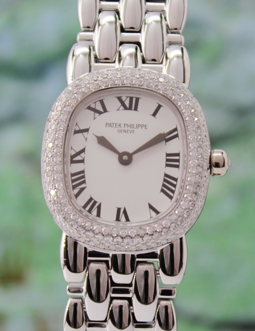 (image for) LIKE NEW 18K WHITE GOLD PATEK PHILIPPE GOLDEN ELLIPSE LADY WATCH / 4831 1 G
